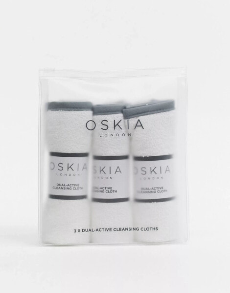 OSKIA Dual-Active Cleansing Cloths - Pack of 3