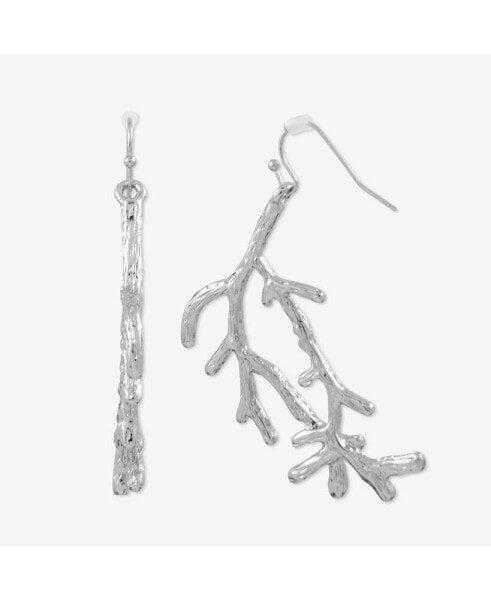 Branch Statement Earrings Silver