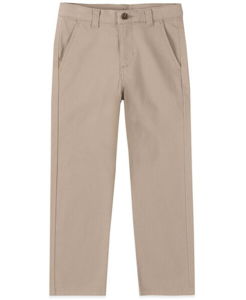 Little Boys Uniform Stretch Twill Pant with Reinforced Knees