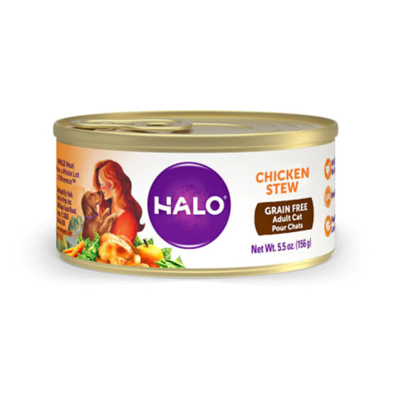 Влажный корм для кошек Halo Purely, паштет с курицей, 12 х 140 г