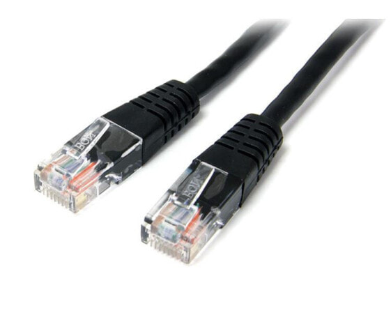StarTech.com Cat5e Patch Cable with Molded RJ45 Connectors - 15 m - Black - 15 m - Cat5e - U/UTP (UTP) - RJ-45 - RJ-45