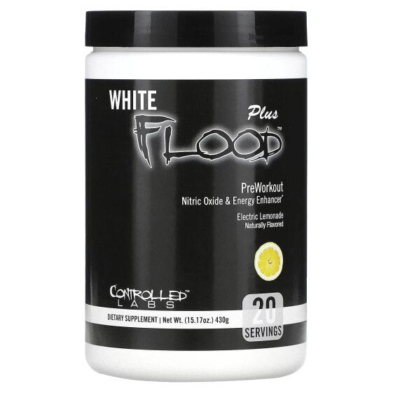 White Flood Plus, Preworkout, Electric Lemonade, 15.17 oz (430 g)