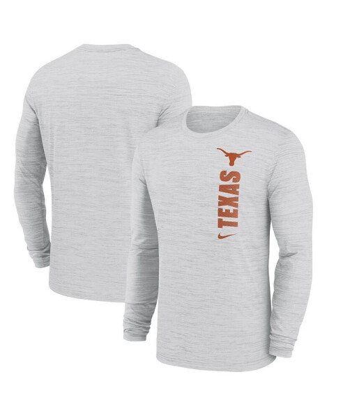 Men's White Texas Longhorns 2024 Sideline Velocity Performance Long Sleeve T-Shirt