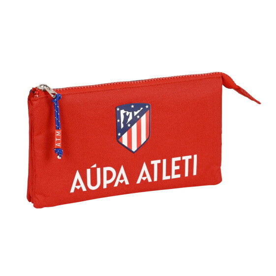 Тройной пенал Atlético Madrid Красный Тёмно Синий (22 x 12 x 3 cm)