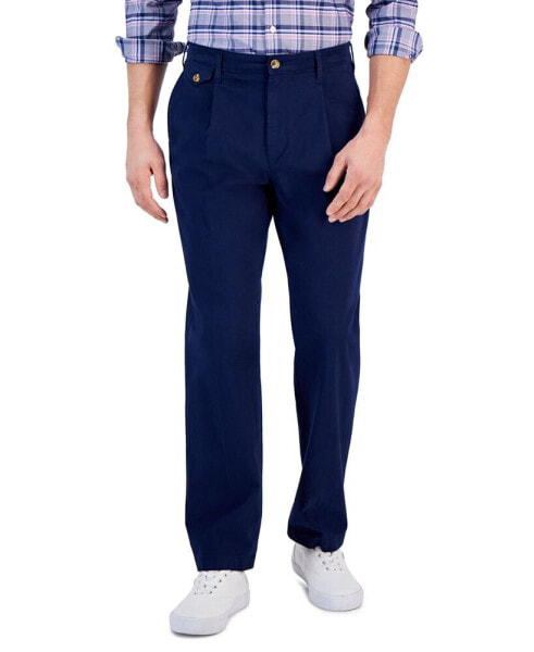 Men's Relaxed-Fit Pleated Chino Pants, Created for Macy's