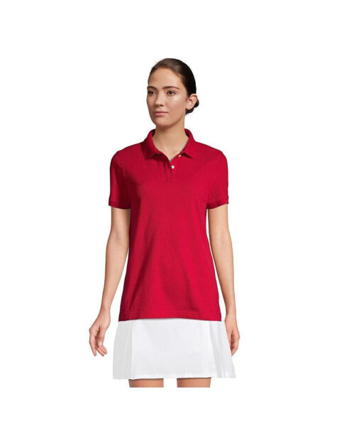 Women's School Uniform Short Sleeve Mesh Polo Shirt