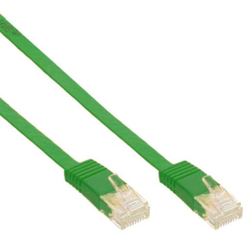 InLine Flat Ultraslim Patch Cable U/UTP Cat.6 Gigabit ready green 1.5m