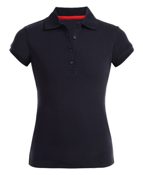 Big Girls Uniform Short Sleeve Interlock Polo Shirt