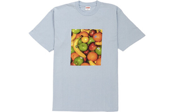 Supreme SS19 Fruit Tee Light Blue 水果印花短袖T恤 男女同款 蓝色 送礼推荐 / Футболка Supreme SS19 Fruit Tee Light Blue T SUP-SS19-243