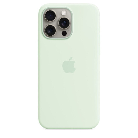 Apple iPhone 15 Pro Max Silikon Case mit MagSafe"Blassmint iPhone 15 Pro Max