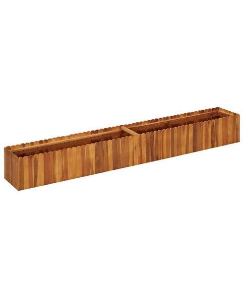 Garden Raised Bed 78.7"x11.8"x9.8" Solid Acacia Wood