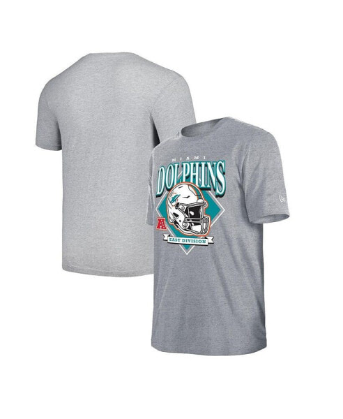Men's Gray Miami Dolphins Team Logo T-shirt