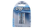 Ansmann Blister 2 X Accu - AA - 2700mAh - AA / HR6 - Nickel-Metal Hydride (NiMH) - 1.2 V - 2700 mAh - Blue