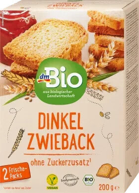 Dinkel Zwieback, 200 g