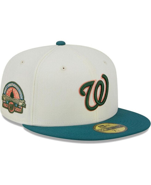 Men's Cream Washington Nationals Chrome Evergreen 59FIFTY Fitted Hat