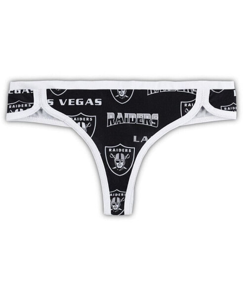 Трусы женские Concepts Sport черно-белые Las Vegas Raiders Breakthrough