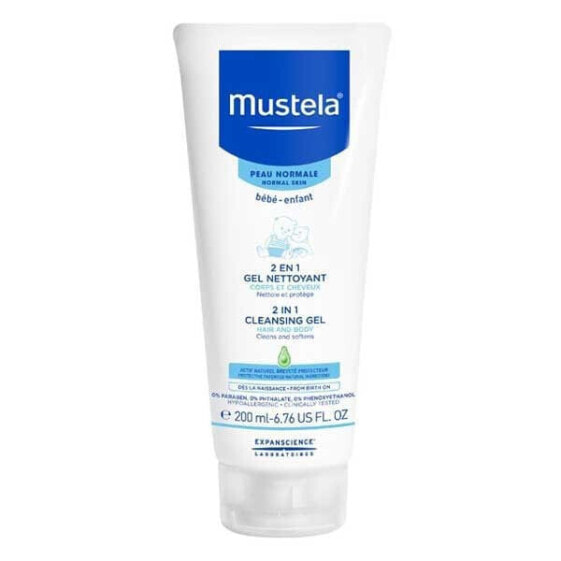 Mustela 2 In 1 Cleansing Shower Gel Мягкий гель для мытья волос и тела 2 в 1 для младенцев и детей 200 мл