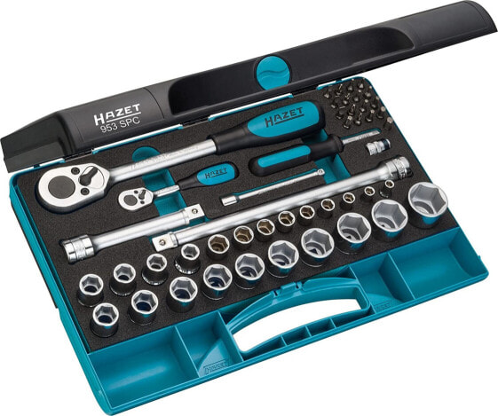 HAZET 953SPC - Socket wrench set - 47 pc(s) - Black,Blue - 3.2 kg