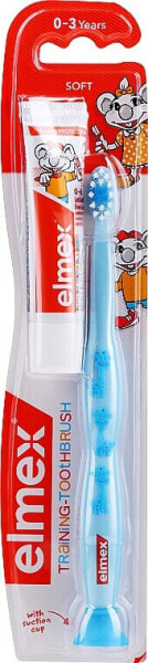 Kinderzahnbürste 0-3 Jahre blau + Kinderzahnpasta 12 ml