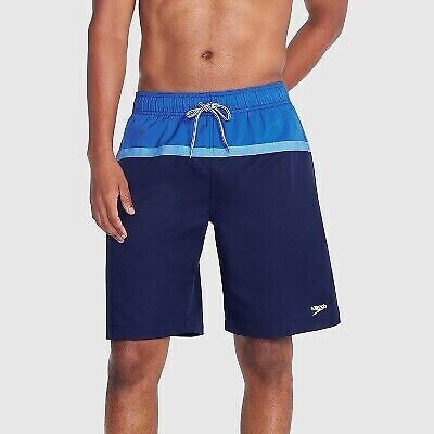 Speedo Men's 9" Colorblock Swim Shorts - Blue S
