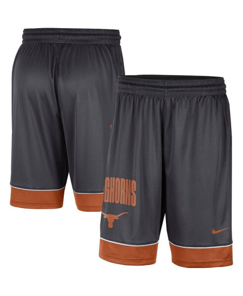 Men's Charcoal, Burnt Orange Texas Longhorns Fast Break Performance Shorts