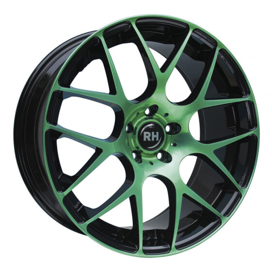 RH Alurad NBU Race color polished - green 9.5x19 ET45 - LK5/112 ML72.6