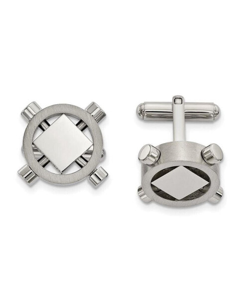 Stainless Steel Brushed and Polished Cufflinks