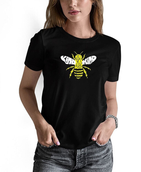 Women's Bee Kind Word Art T-shirt