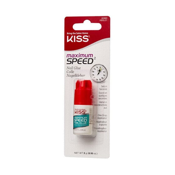 Клей для ногтей быстросохнущий Kiss Maxi m um Speed 3 г