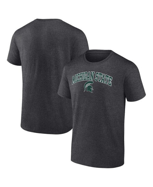 Men's Heather Charcoal Michigan State Spartans Campus T-shirt