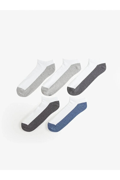 LCW ACCESSORIES Renk Bloklu Erkek Patik Çorap 5'li