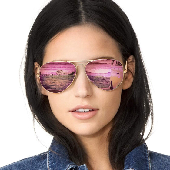 Женские солнцезащитные очки-авиаторы SODQW, зеркальные, поляризованные, модные, очки-авиаторы для вождения, рыбалки, золотая оправа, розовые линзы 