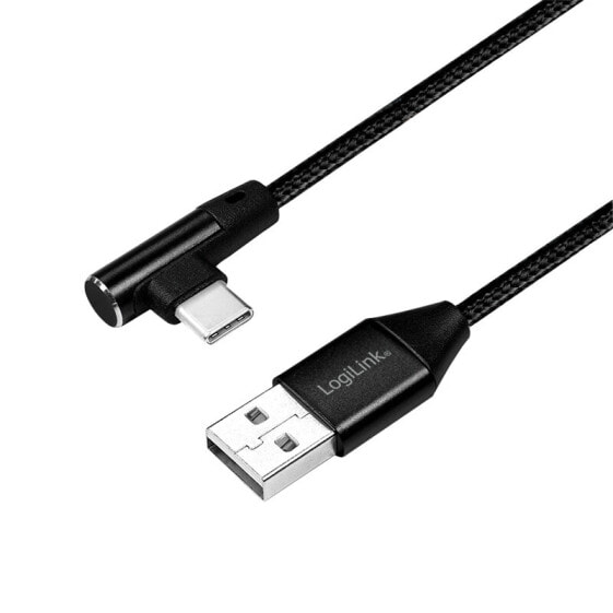 LogiLink CU0137 - 0.3 m - USB A - USB C - USB 2.0 - 480 Mbit/s - Black