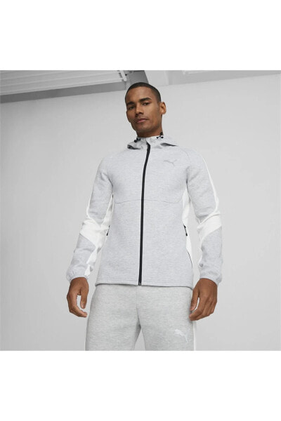 Evostrıpe Full-zip Hoodie Dk Light Gray