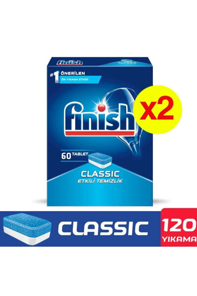 Таблетки для посудомоечных машин Finish Klasik 120'li 60x2