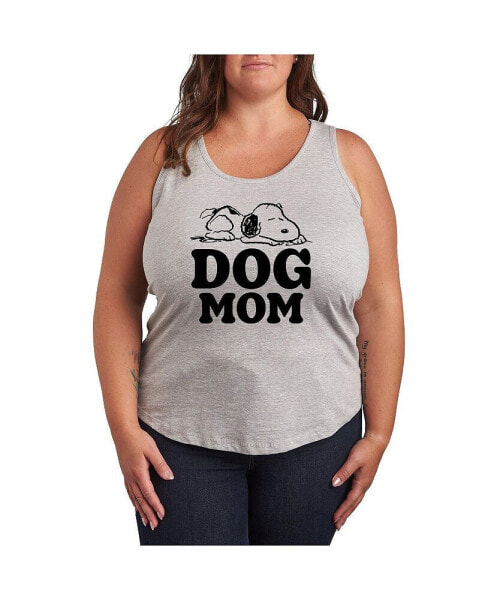 Trendy Peanuts Dog Mom Plus Size Graphic Tank