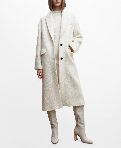 Women's Buttoned Wool Coat