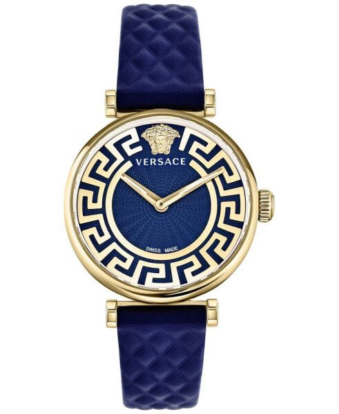 Часы Versace Blue Leather Strap Chic 35mm
