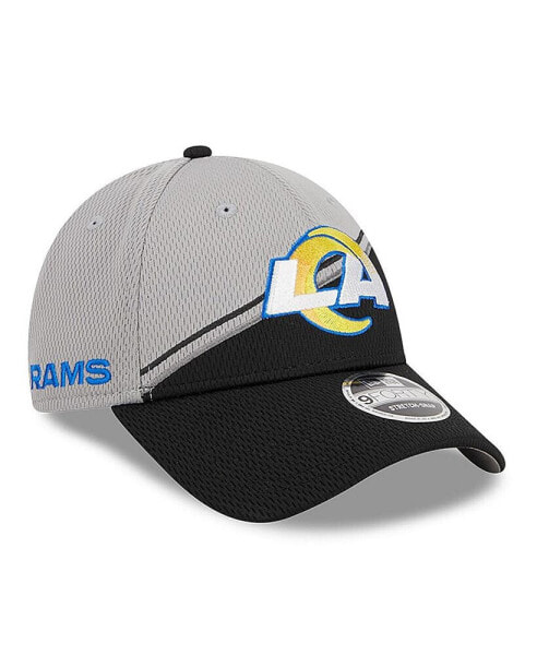 Men's Gray, Black Los Angeles Rams 2023 Sideline 9FORTY Adjustable Hat