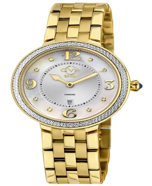 Women's Verona Swiss Quartz Gold-Tone Stainless Steel Bracelet Watch 37mm