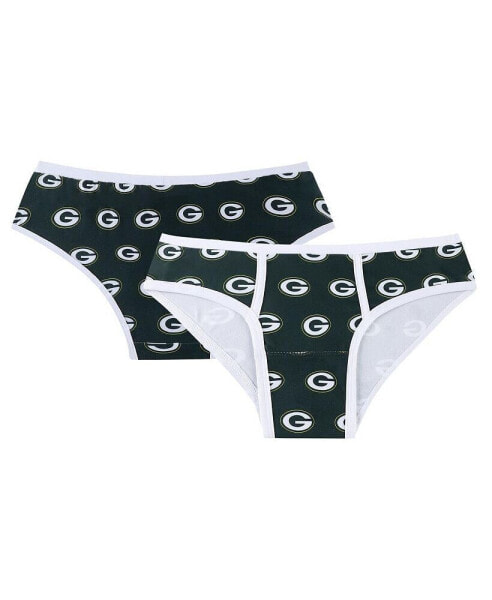 Women's Green Green Bay Packers Gauge Allover Print Knit Panties