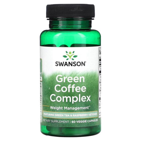 Комплекс зеленого кофе Swanson 60 вегетарианских капсул