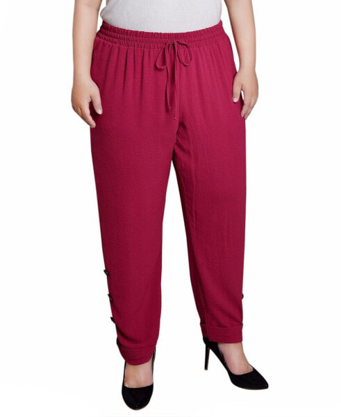 Plus Size Cuffed Long Pants