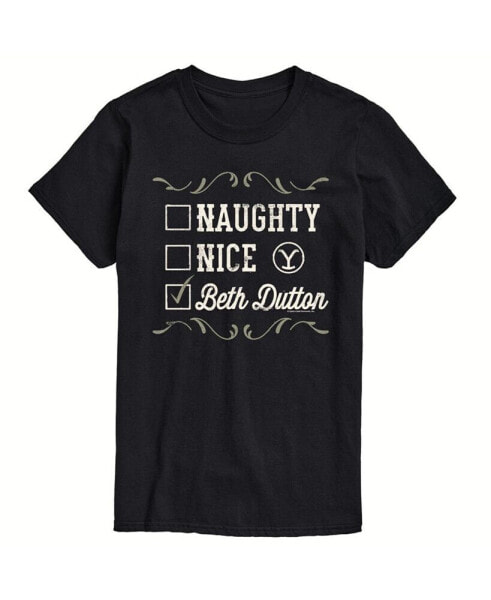 Men's Yellowstone Naughty Nice Beth Dutton T-shirt
