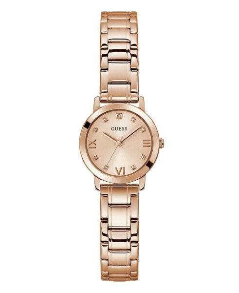 Наручные часы женские Guess Three-Hand Розовое золото Нержавеющая сталь 28 мм