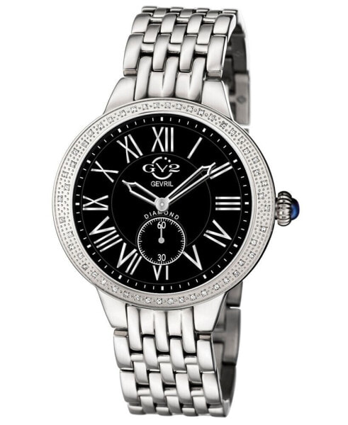 Women's Astor Swiss Quartz Diamond Accents Silver-Tone Stainless Steel Bracelet Watch 40mm