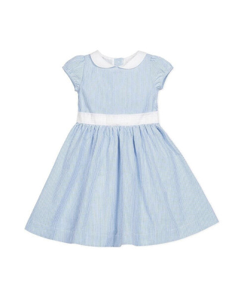 Платье для малышей Hope & Henry с коротким рукавом и воротником "Питер Пэн"