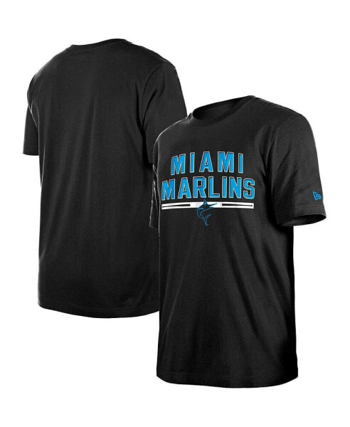 Men's Black Miami Marlins Batting Practice T-shirt