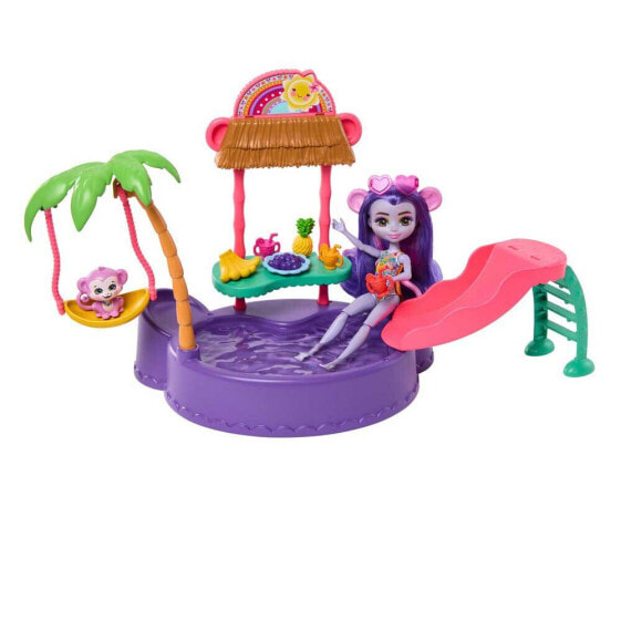 ENCHANTIMALS Sunshine Island Monkey With Pool And Accessories Mini Doll