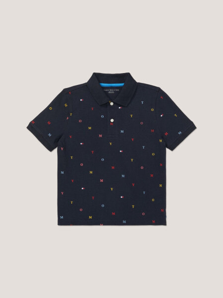 Kids' Allover TH Monogram Polo